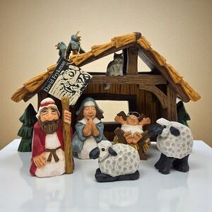 Artist Signed Christmas Nativity Set David Frykman Portfolio Collection 6-PC Set